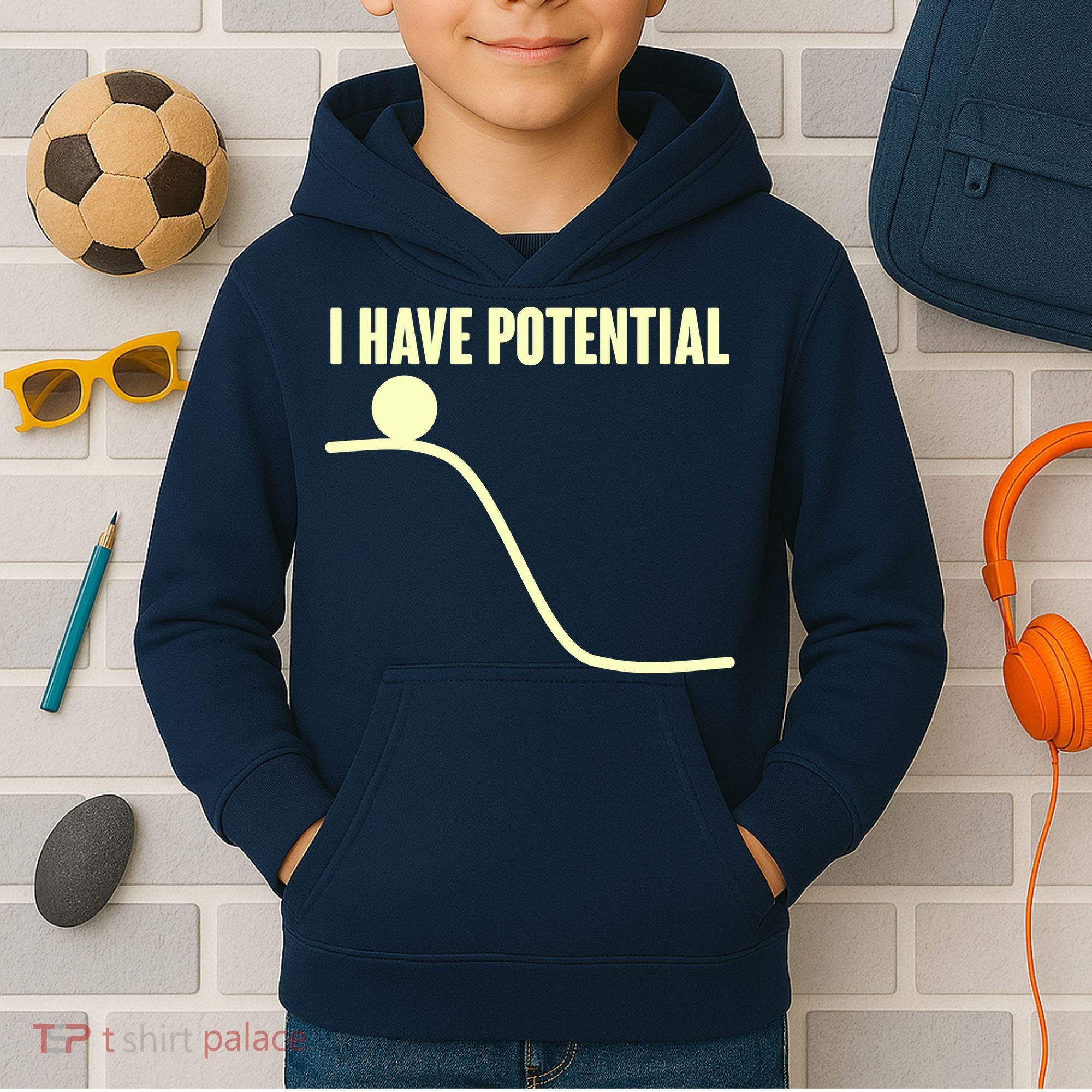 Funny I Have Potential Science  Kids Hoodie