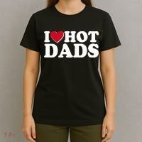 Funny I Heart Love Hot Dads T-Shirt thumb 4