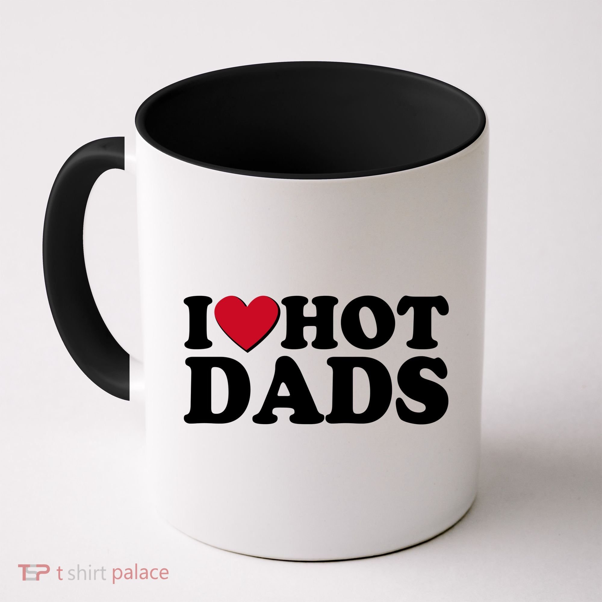 Funny I Heart Love Hot Dads Coffee Mug