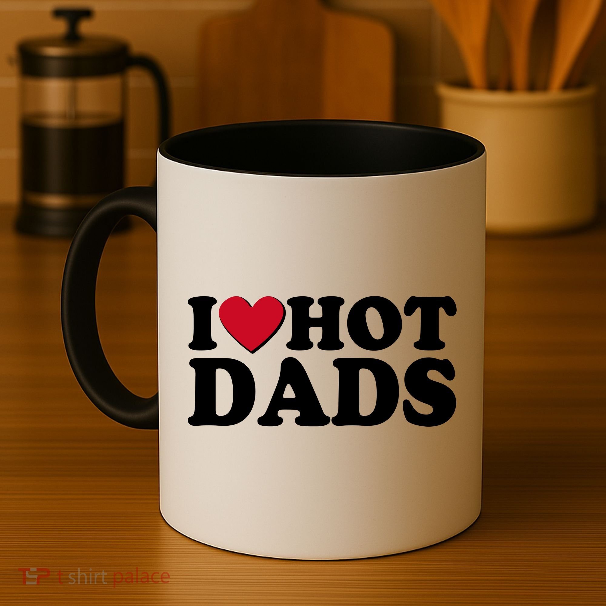 Funny I Heart Love Hot Dads Coffee Mug