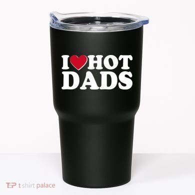 Funny I Heart Love Hot Dads Tumbler