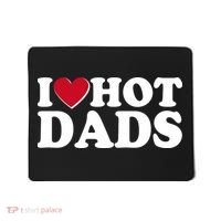 Funny I Heart Love Hot Dads Mousepad thumb 0