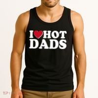 Funny I Heart Love Hot Dads Tank Top thumb 3