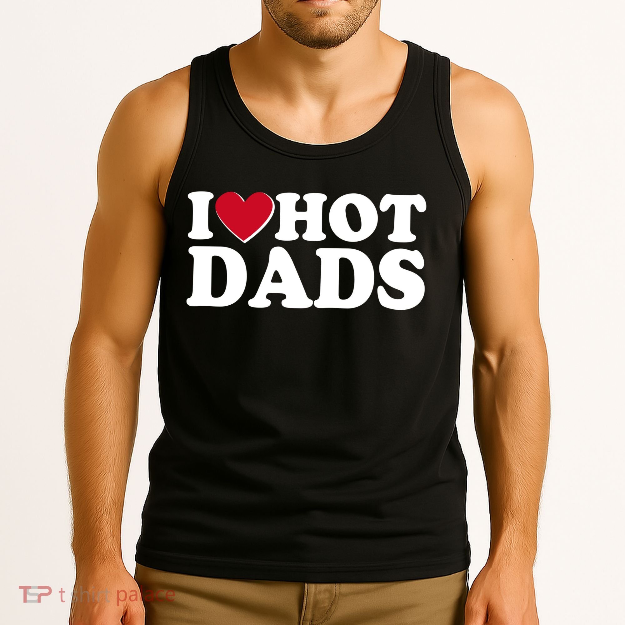 Funny I Heart Love Hot Dads Tank Top