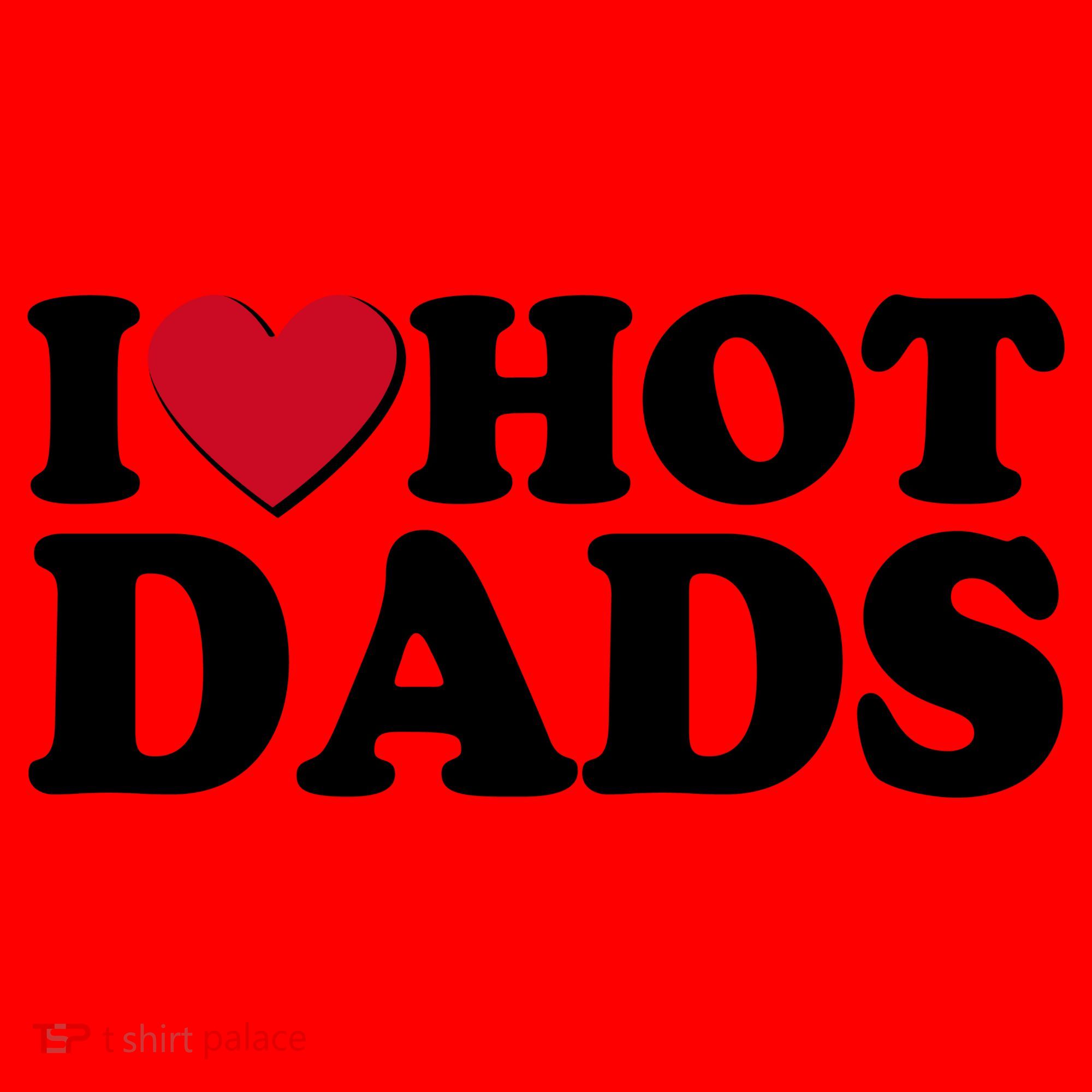 Funny I Heart Love Hot Dads Santa Hat