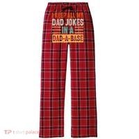 Funny I Keep All Of My Dad Jokes In A Dad-A-Base Women's Flannel Plaid Pajama Pants thumb 0