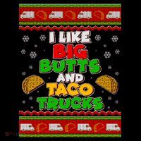 Funny I Like Big Butts and Tacos Trucks Ugly Christmas Coffee Mug thumb 5