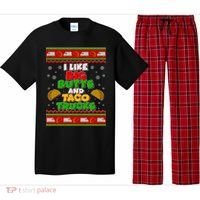 Funny I Like Big Butts and Tacos Trucks Ugly Christmas Pajama Set thumb 0
