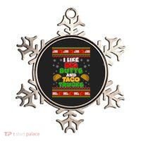 Funny I Like Big Butts and Tacos Trucks Ugly Christmas Ornament thumb 0