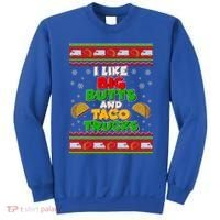 Funny I Like Big Butts and Tacos Trucks Ugly Christmas Sweatshirt thumb 0