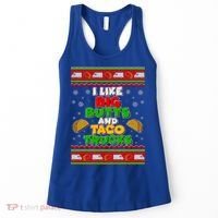 Funny I Like Big Butts and Tacos Trucks Ugly Christmas Women's Tank Top thumb 0