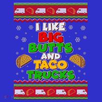 Funny I Like Big Butts and Tacos Trucks Ugly Christmas Toddler Hoodie thumb 2