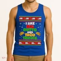 Funny I Like Big Butts and Tacos Trucks Ugly Christmas Tank Top thumb 3
