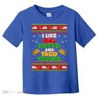 Funny I Like Big Butts and Tacos Trucks Ugly Christmas Toddler T-Shirt thumb 0