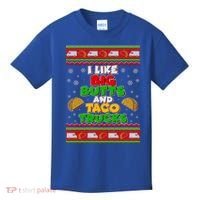 Funny I Like Big Butts and Tacos Trucks Ugly Christmas Kids T-Shirt thumb 0