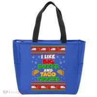 Funny I Like Big Butts and Tacos Trucks Ugly Christmas Tote Bag thumb 0