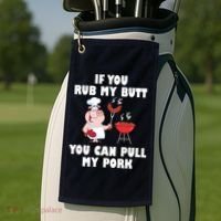 Funny I Like Butt Rubbed And My Pork Pulled Golf Towel thumb 2