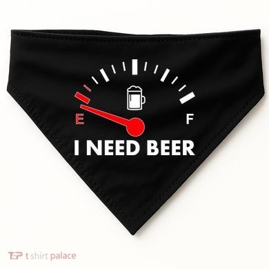 Funny I Need Beer Gas Meter  USA-Made Doggie Bandana
