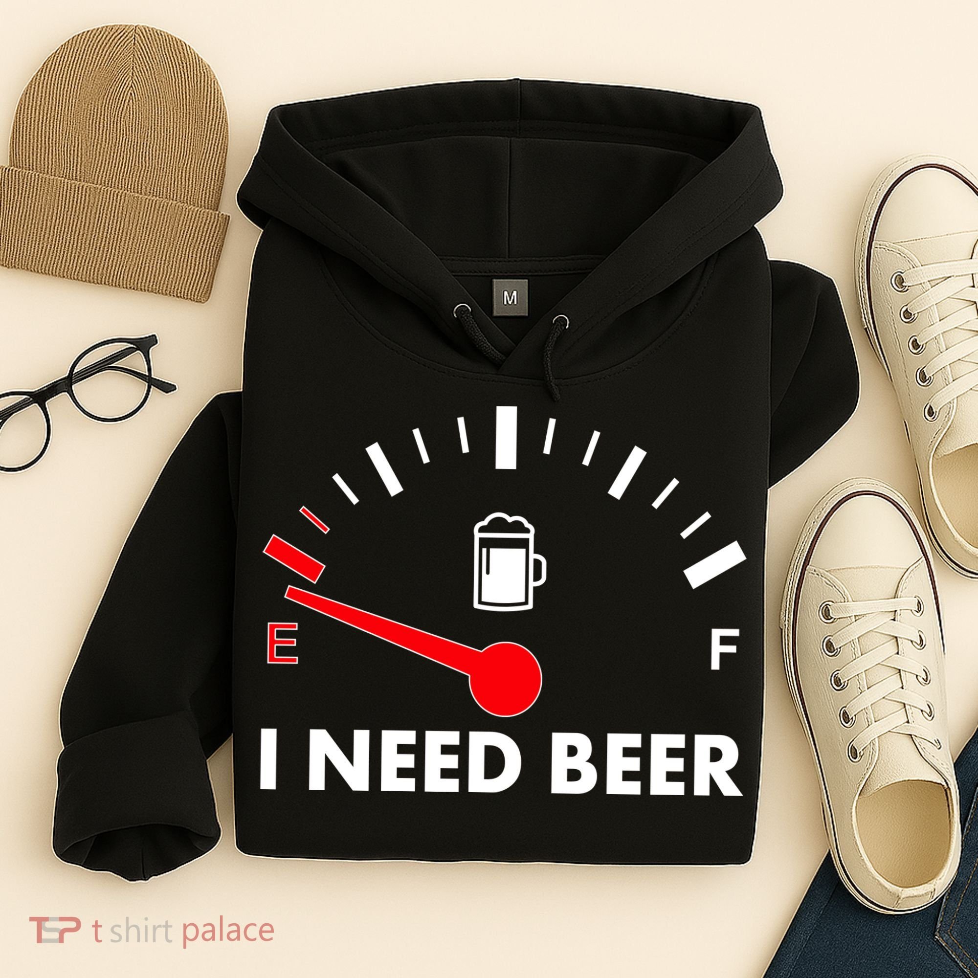 Funny I Need Beer Gas Meter  Hoodie
