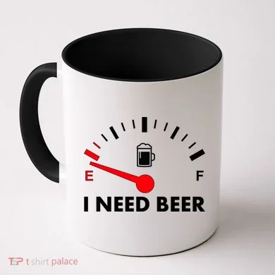 Funny I Need Beer Gas Meter  Coffee Mug