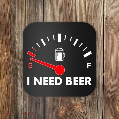 Funny I Need Beer Gas Meter  Coaster