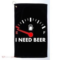 Funny I Need Beer Gas Meter  Golf Towel thumb 0