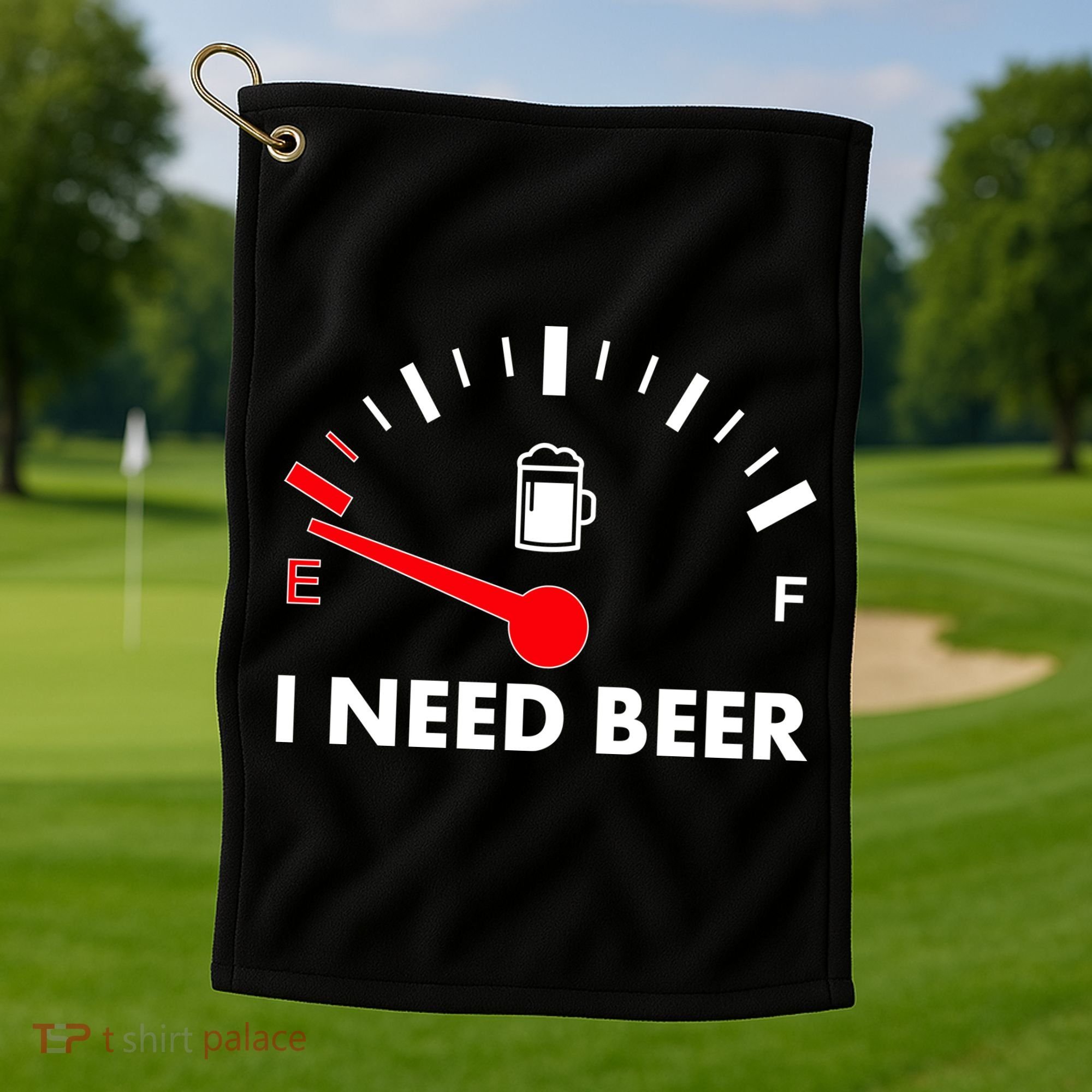 Funny I Need Beer Gas Meter  Golf Towel