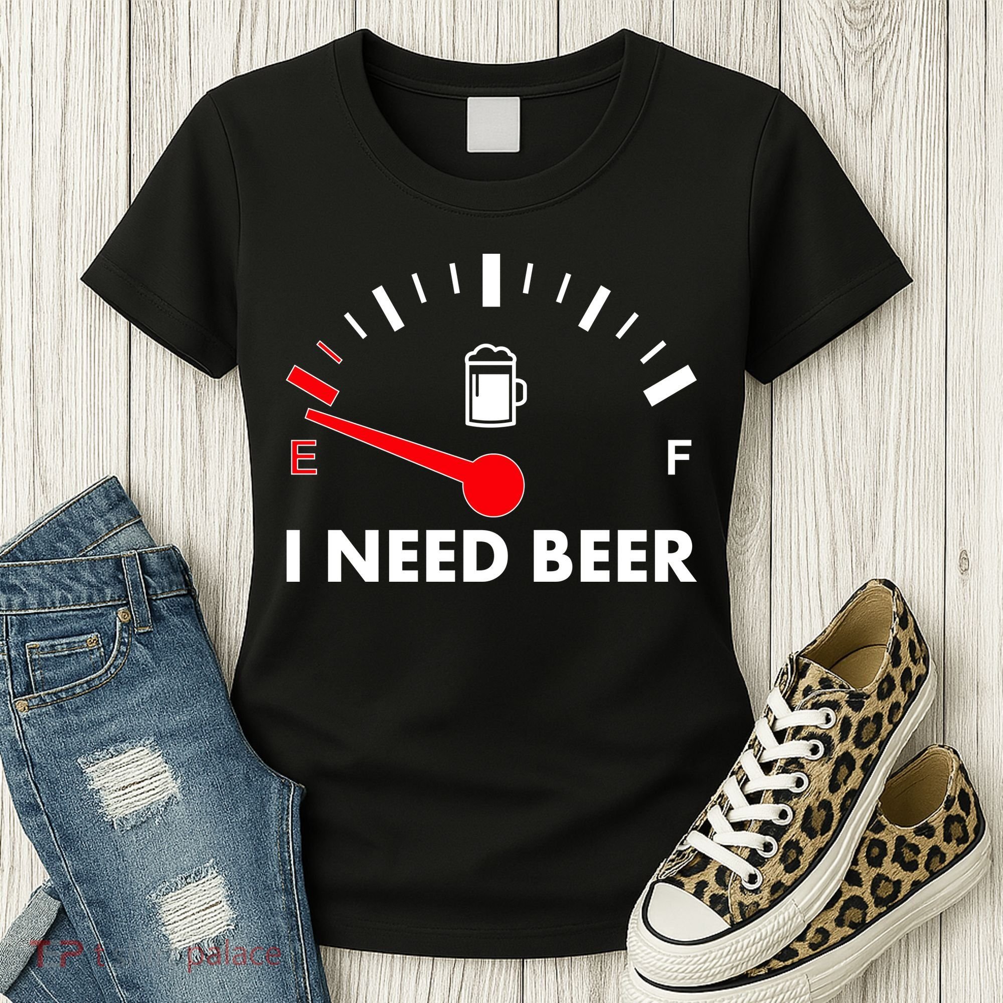 Funny I Need Beer Gas Meter  Women's T-Shirt