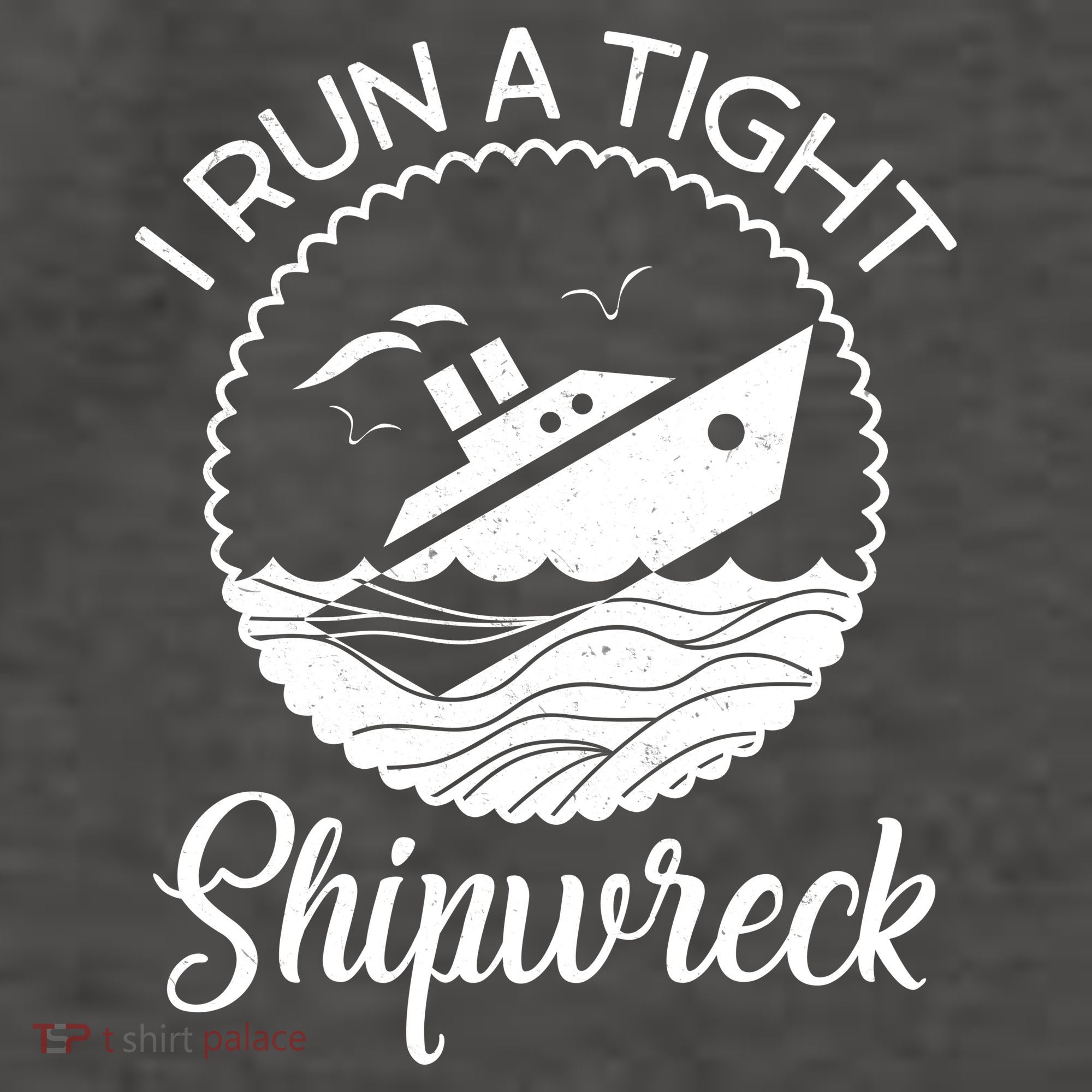 Funny I Run a Tight Shipwreck Vector Backpack