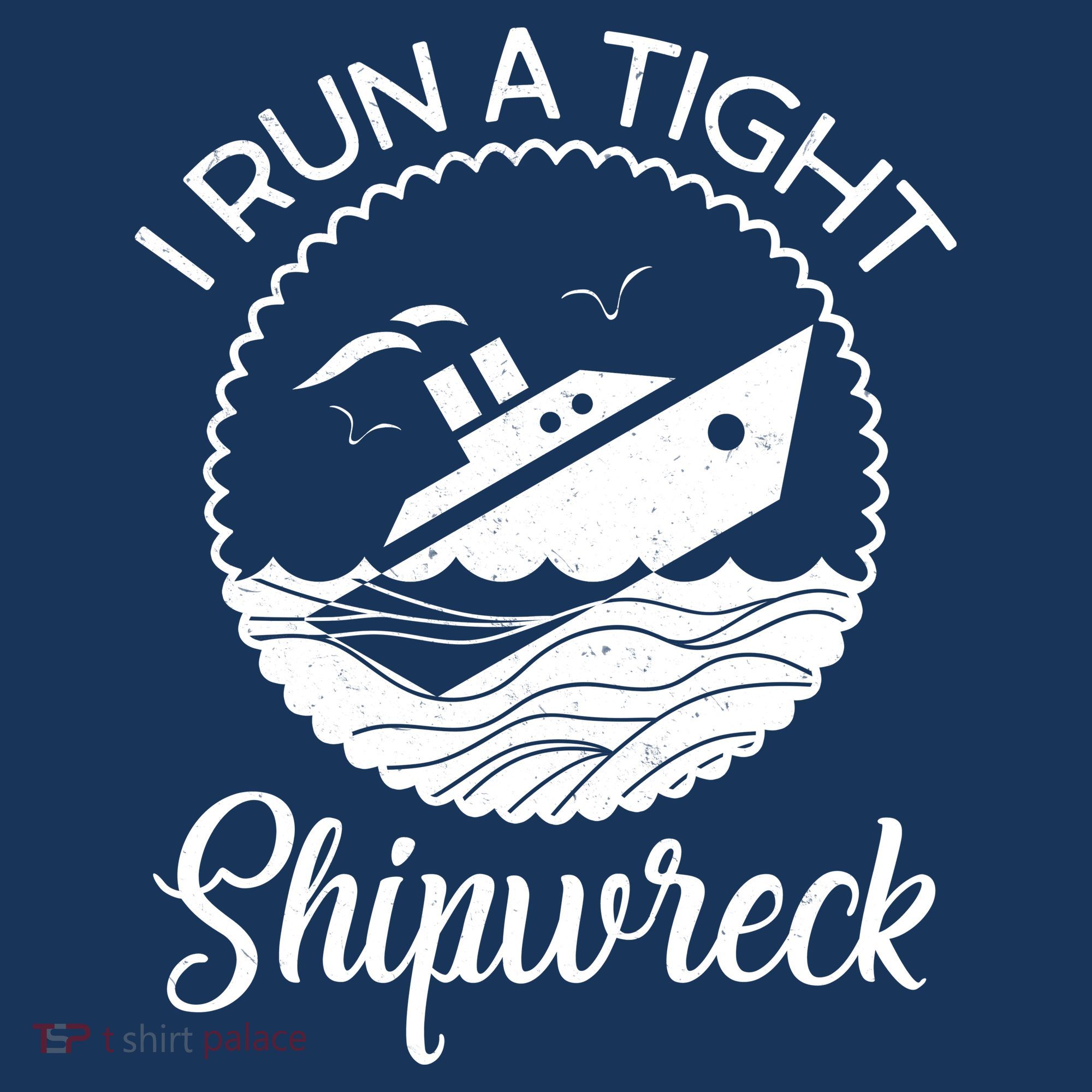 Funny I Run a Tight Shipwreck USA-Made Doggie Bandana