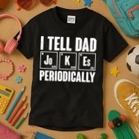 Funny I Tell Dad Jokes Periodically Father's Day Kids T-Shirt thumb 3