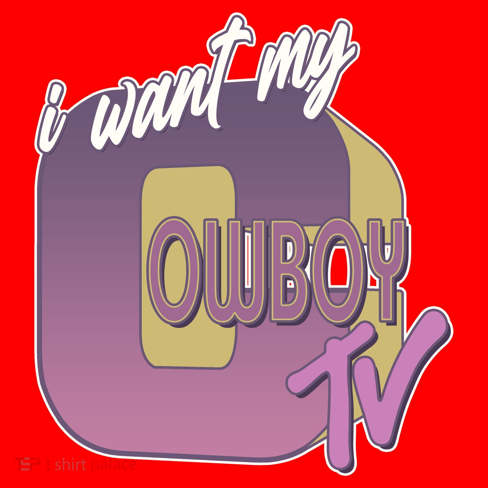 Funny I Want My Cowboy TV Santa Hat