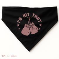 Funny I'D Hit That Boxing Fan USA-Made Doggie Bandana thumb 0
