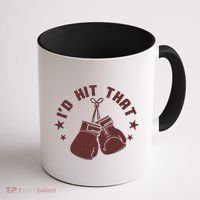 Funny I'D Hit That Boxing Fan Coffee Mug thumb 1
