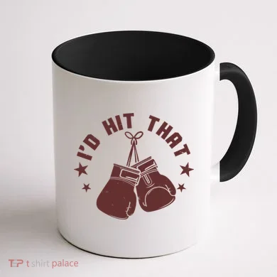 Funny I'D Hit That Boxing Fan Coffee Mug back
