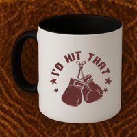 Funny I'D Hit That Boxing Fan Coffee Mug thumb 2
