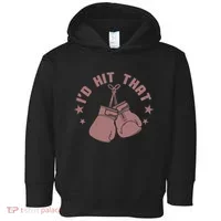 Funny I'D Hit That Boxing Fan Toddler Hoodie thumb 0