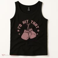 Funny I'D Hit That Boxing Fan Tank Top thumb 2