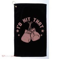 Funny I'D Hit That Boxing Fan Golf Towel thumb 0