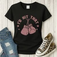 Funny I'D Hit That Boxing Fan Women's T-Shirt thumb 3