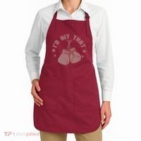 Funny I'D Hit That Boxing Fan Apron thumb 2
