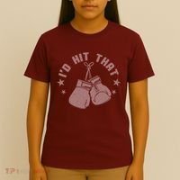 Funny I'D Hit That Boxing Fan T-Shirt thumb 4