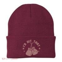 Funny I'D Hit That Boxing Fan Beanie thumb 0