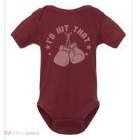 Funny I'D Hit That Boxing Fan Baby Bodysuit thumb 0