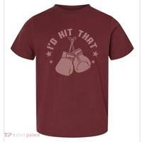 Funny I'D Hit That Boxing Fan Toddler T-Shirt thumb 0
