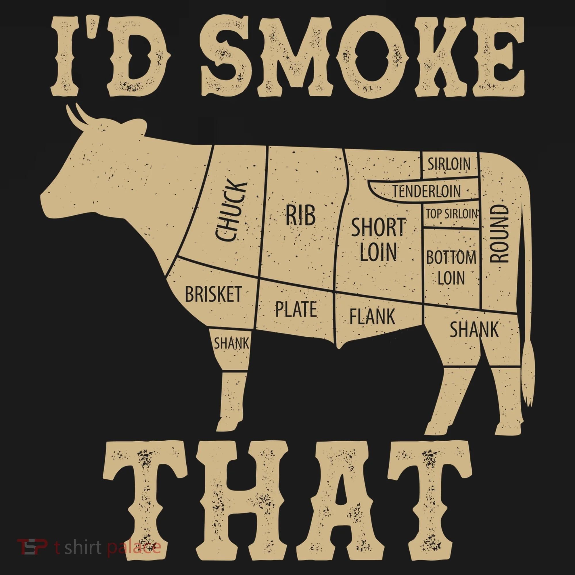 Funny I'd Smoke That Cattle Meat Cuts Doggie Tank