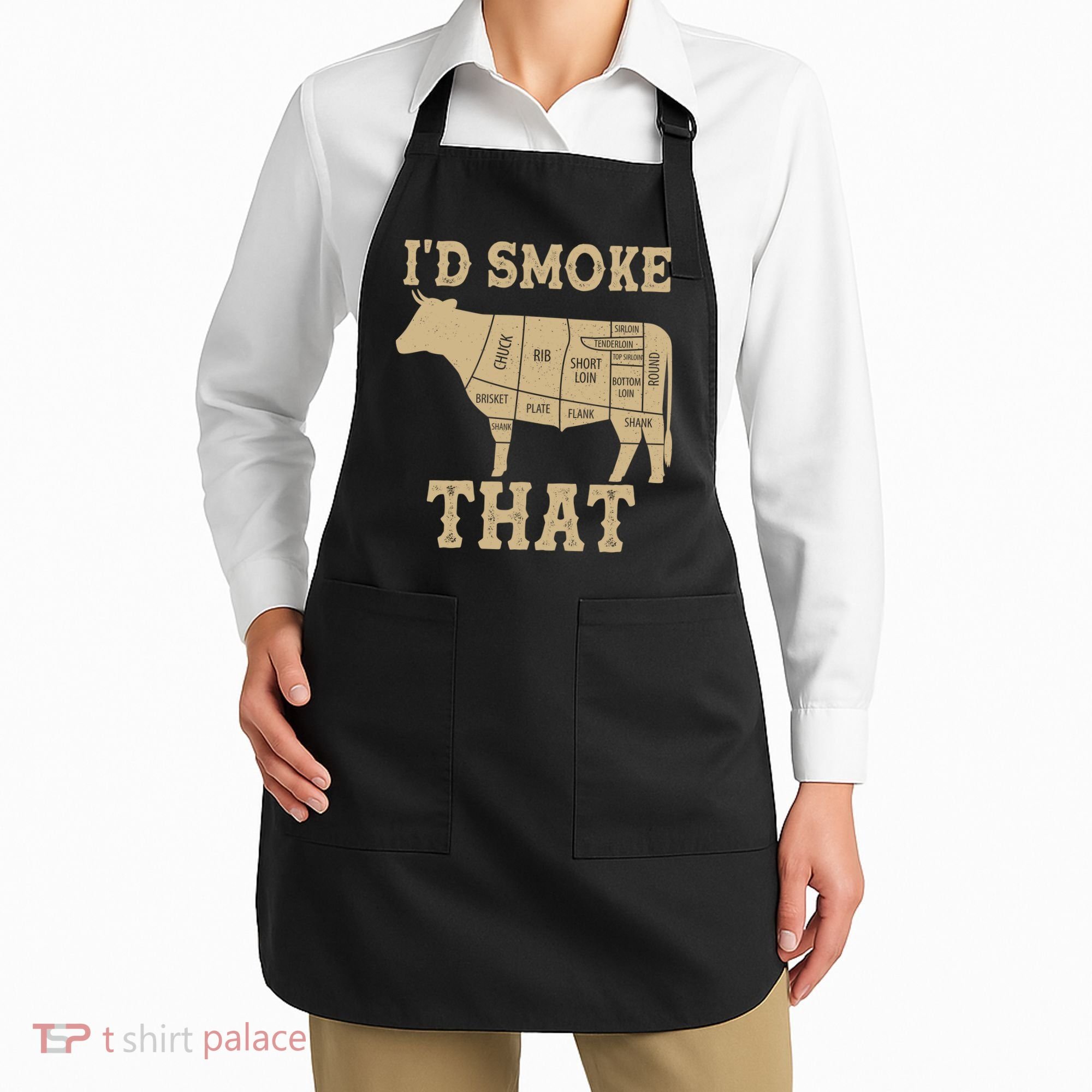 Funny I'd Smoke That Cattle Meat Cuts Apron