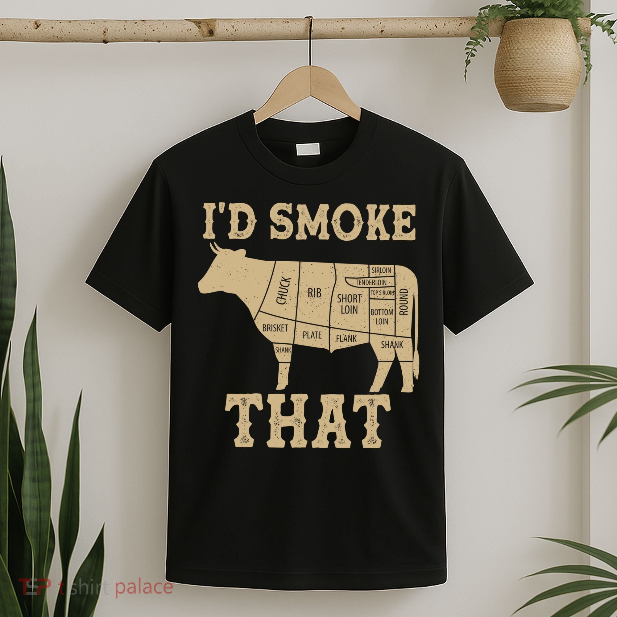 Funny I'd Smoke That Cattle Meat Cuts T-Shirt