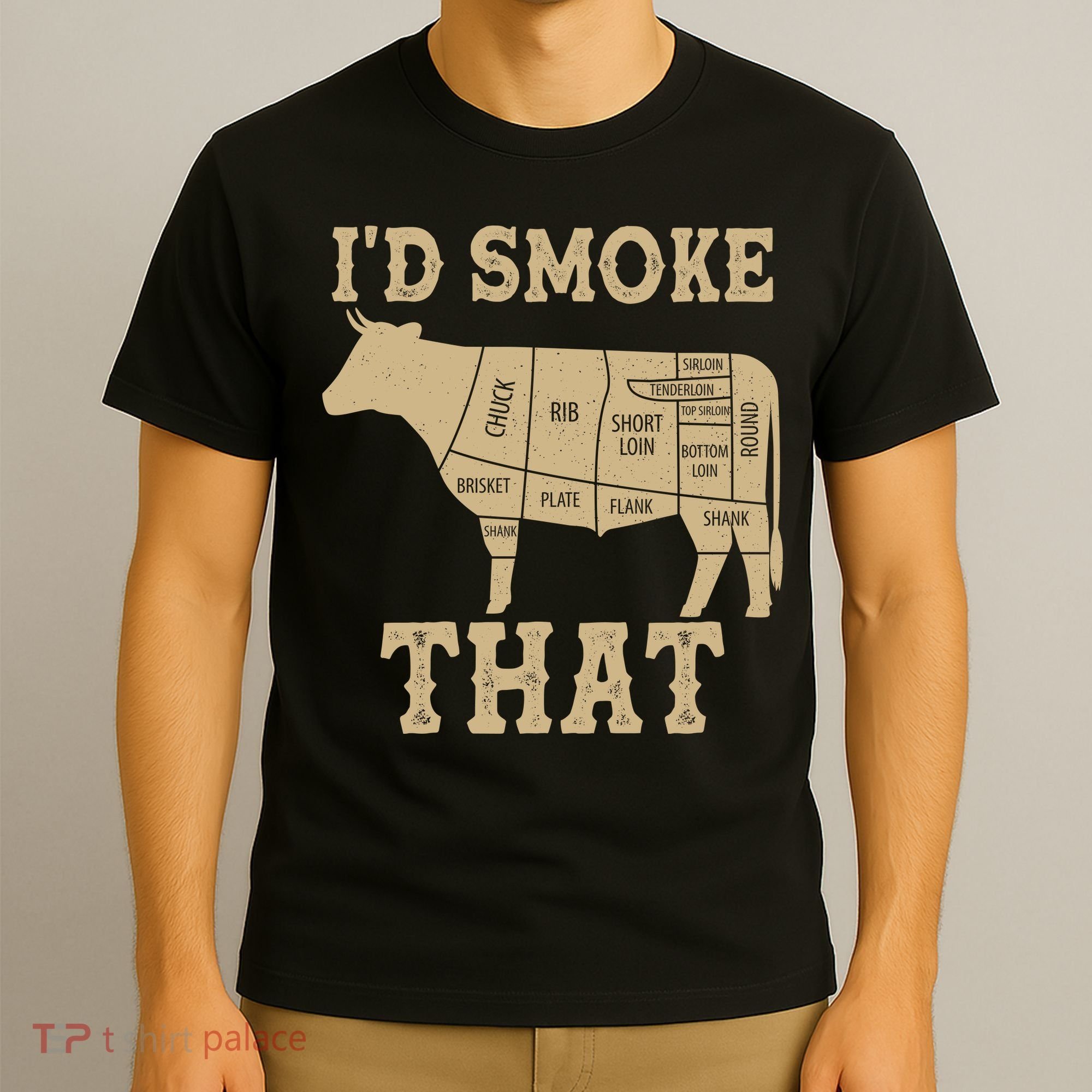 Funny I'd Smoke That Cattle Meat Cuts T-Shirt