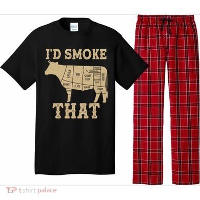 Funny I'd Smoke That Cattle Meat Cuts Pajama Set